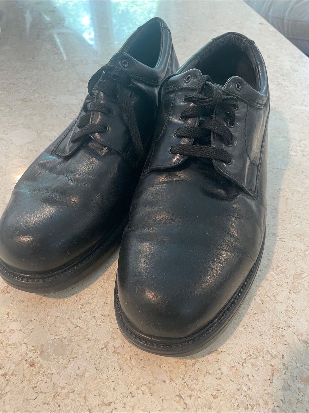 Bass Black Leather Derby Dress Shoes